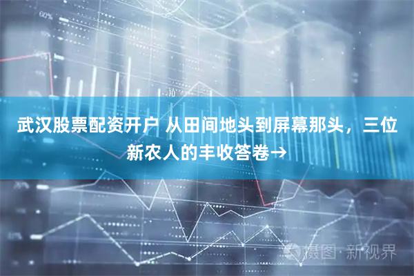 武汉股票配资开户 从田间地头到屏幕那头，三位新农人的丰收答卷→